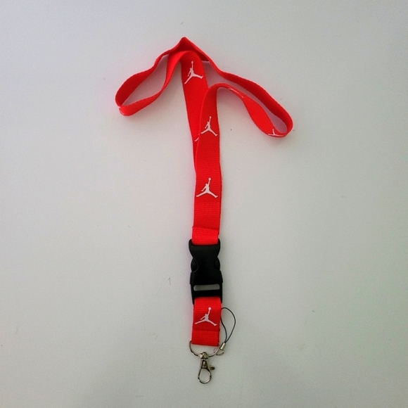 Jordan Red One Size Lanyard with Clip - Picture 5 of 6